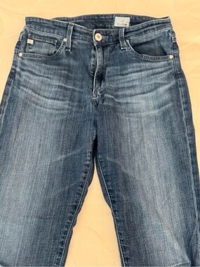 AG Adriano Goldschmied Women's Cropped Jeans - Medium Wash Blue